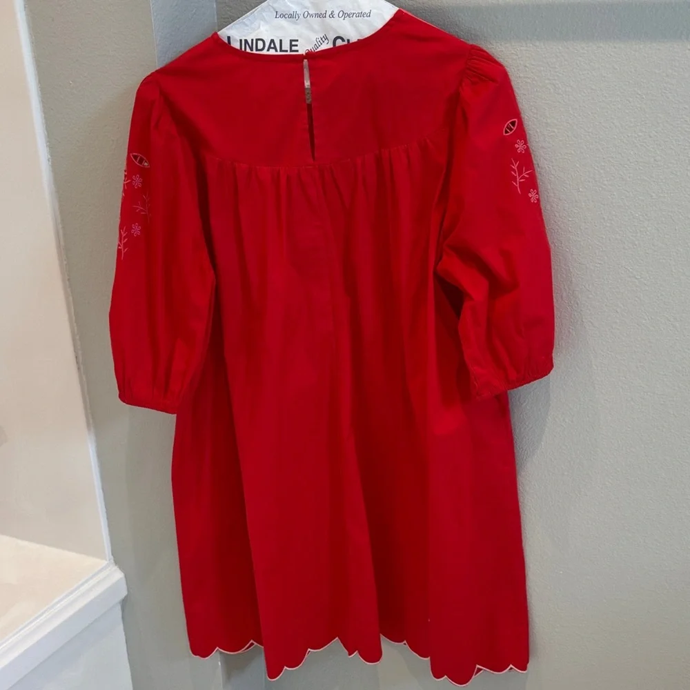 Tuckernuck Red Embroidered Midi Dress - Picture 4 of 4